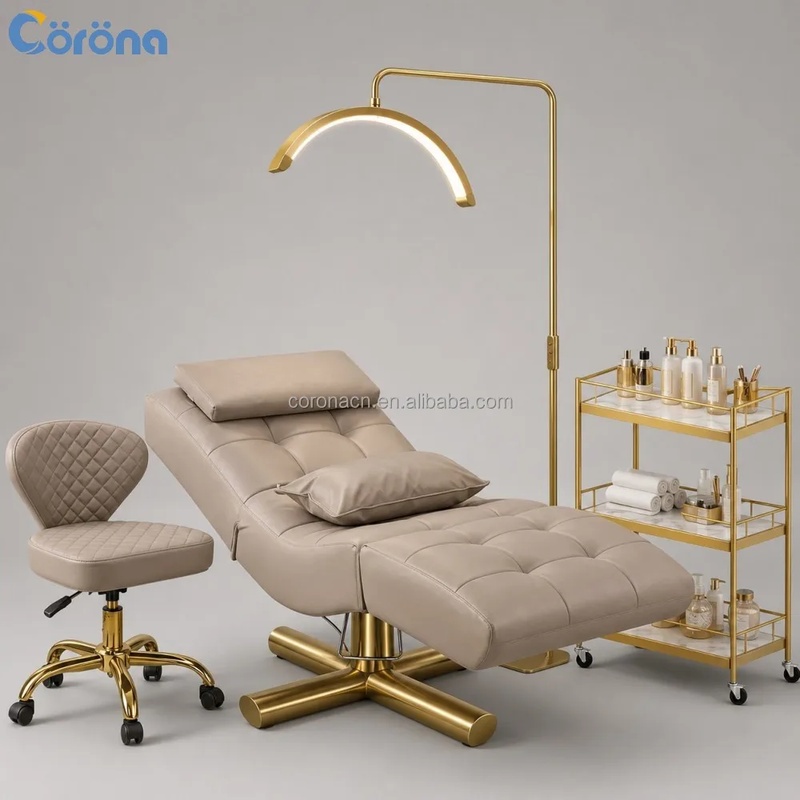 Luxury Skincare Treatments - Moderne Luxuriöse Hydraulische Kosmetikliege Gesichtsmassagetisch Spa-Salon-Möbel