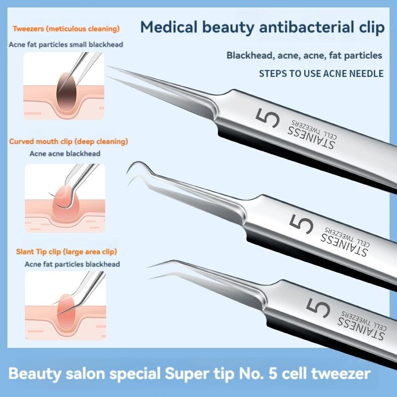 Luxury Skincare Acne - 7 stücke Edelstahl Splitter Akne Clip